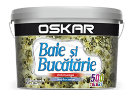 OSKAR Baie si Bucatarie, Супермоющаяся белая краска для кухонь и ванных, содержит Активное серебро